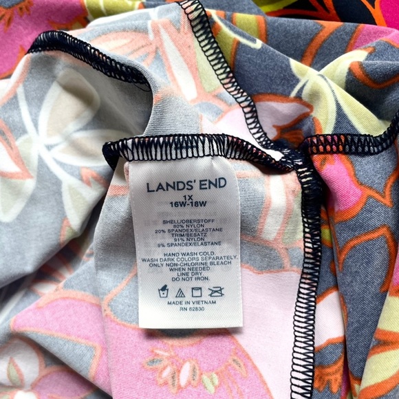 NWT Land’s End Tropical Deep Sea Jungle Nylon Cover Up Dress - Picture 3 of 4